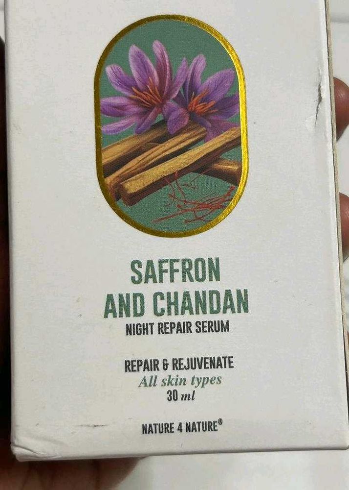sealed N4N saffron &amp; Chandan night serum