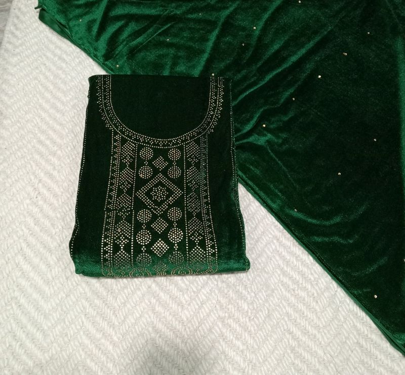 Unstitched Velvet Suit