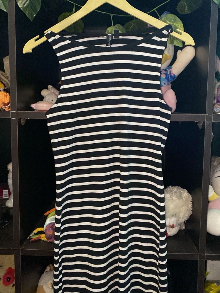 Striped Sleeveless Mini Dress
