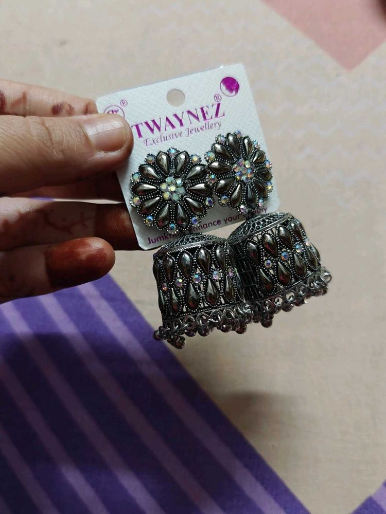 Twaynez Exclusive Indian Jhumka Earrings