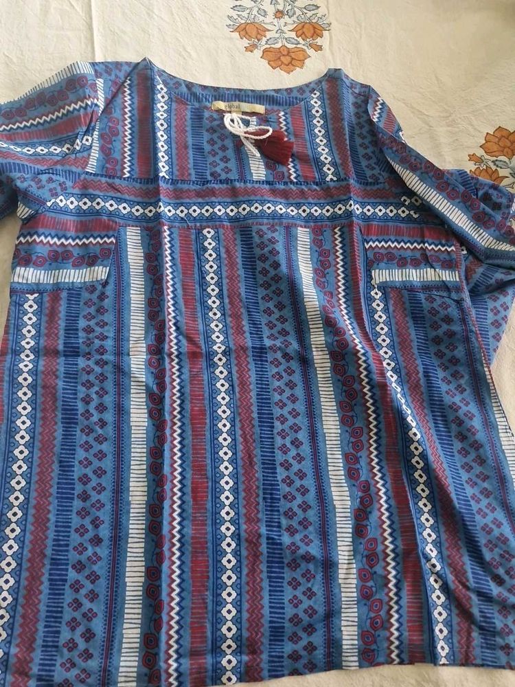 Boho Blue Printed Kurta
