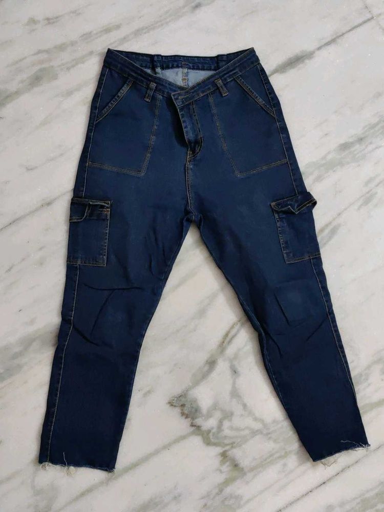 Denim Cargo Jeans