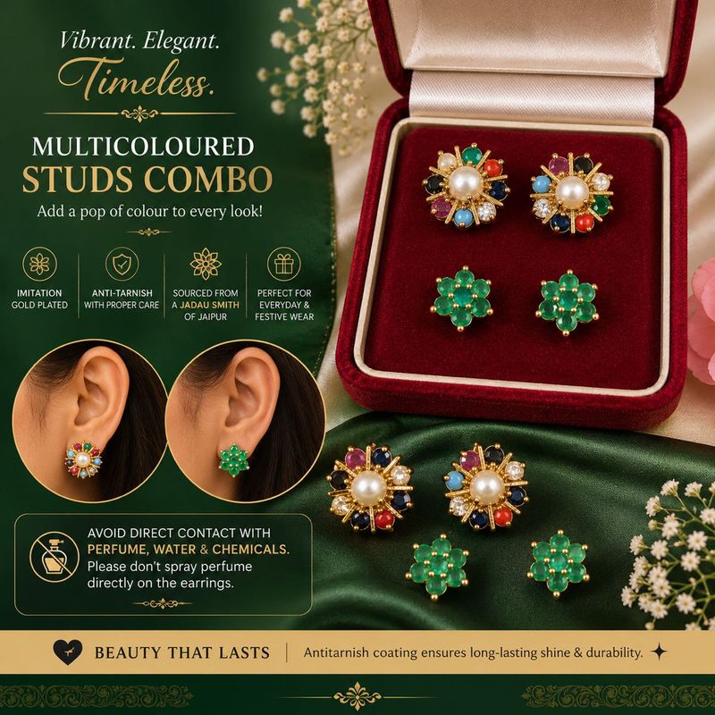 Combo Offer  Floral Stud Earrings