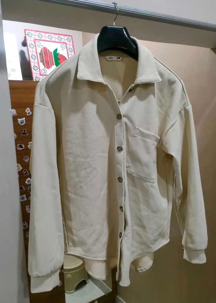 h&amp;m basics shirt - Cream Colored