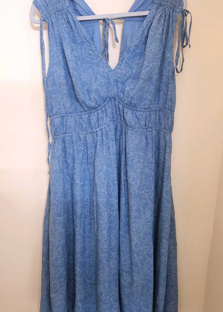 Blue Floral Summer Dress
