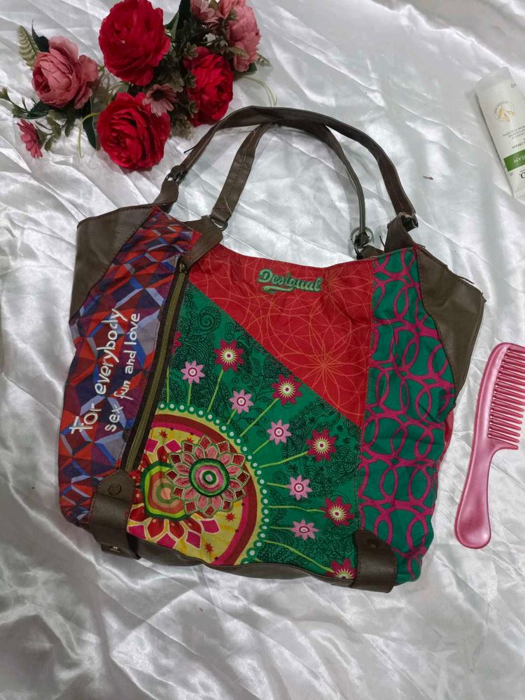 Desigual Colorful Patchwork Shoulder Bag