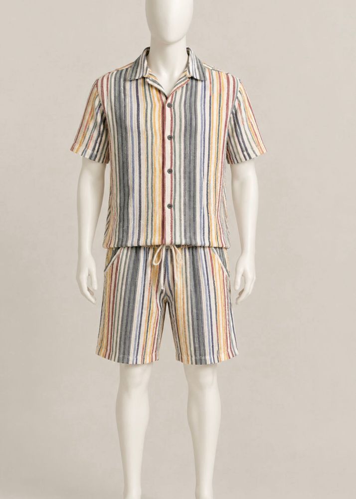 Men's Striped coord Set