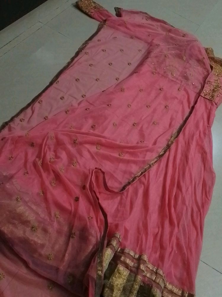 Pink Anarkali With Wonderful Duppatta..