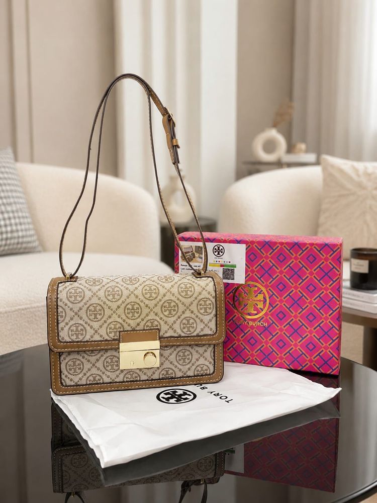 Tory Burch Quilted Logo Crossbody Bag