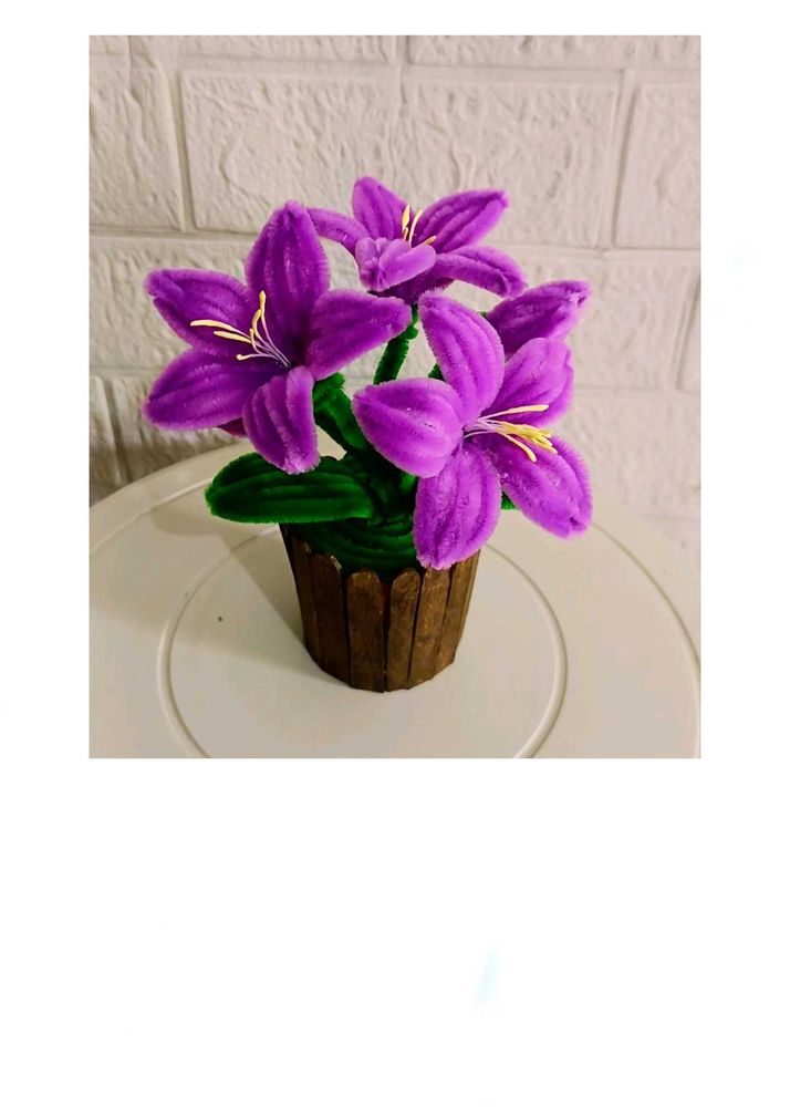 Beautiful Purple Lily Flower Mini Pot 🌸