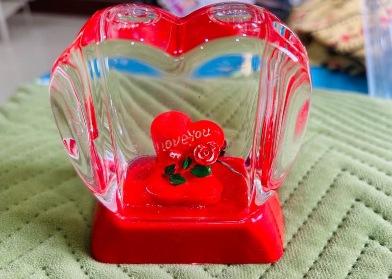 New Heart Showpiece With Music &amp; Pen Holder