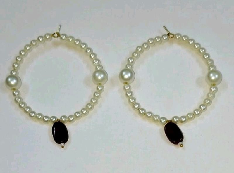 Pearls Unique Eyer rings fancy round shape jadawi