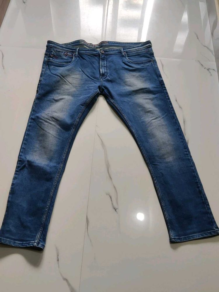 Men's Blue 44 size  Washed Jeans