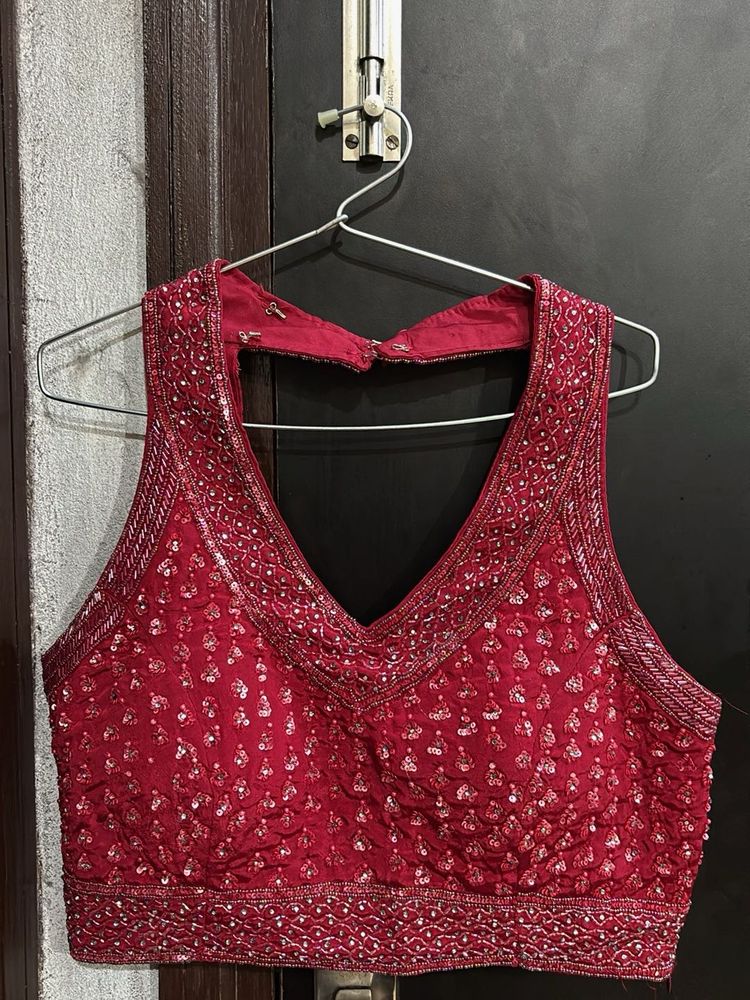short choli with sharara dress