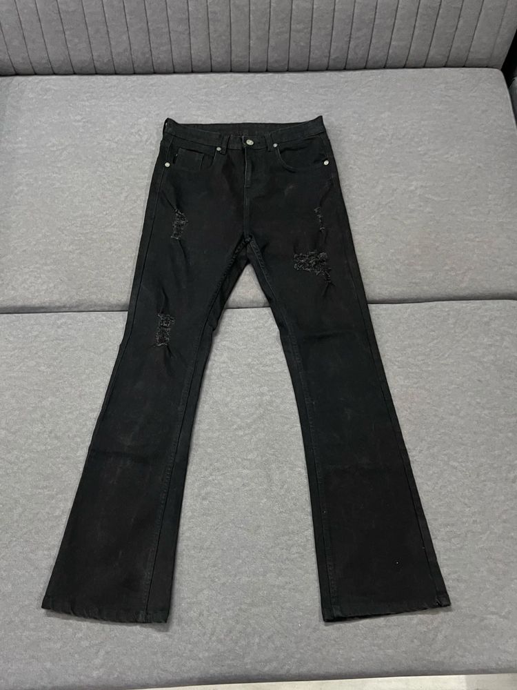Black Flare Fit Jeans