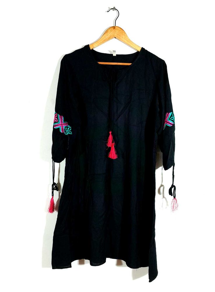 Black A Line Kurta For Women's
