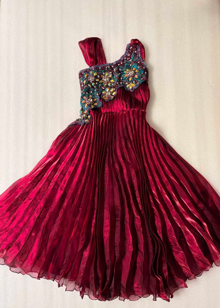 Stunning Embellished Red Gown