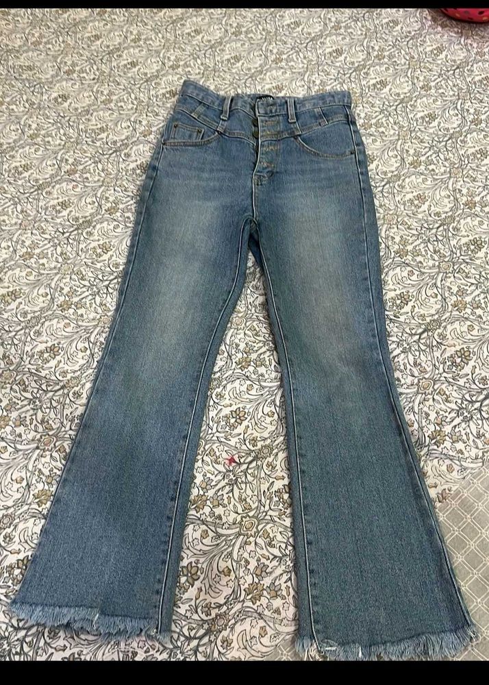 Stylish Blue Flare Jeans