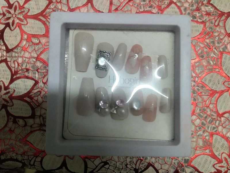 Press-On Nails with Gems