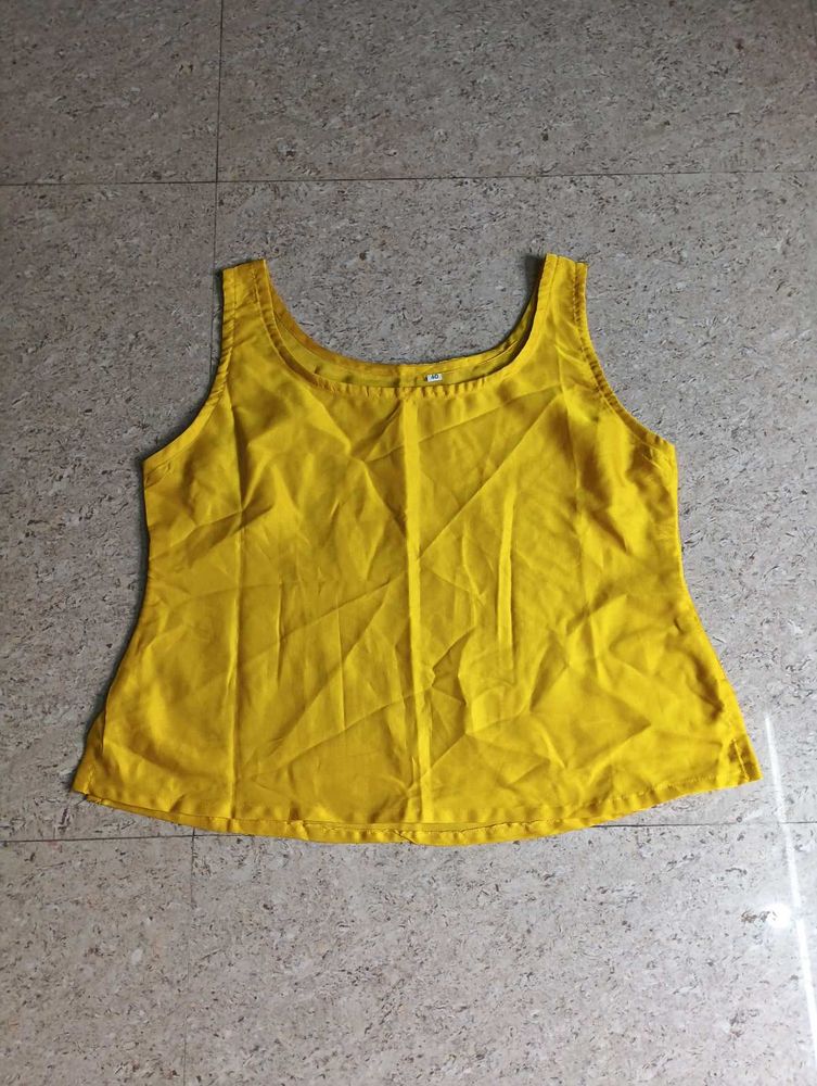 Vibrant Yellow Sleeveless Top