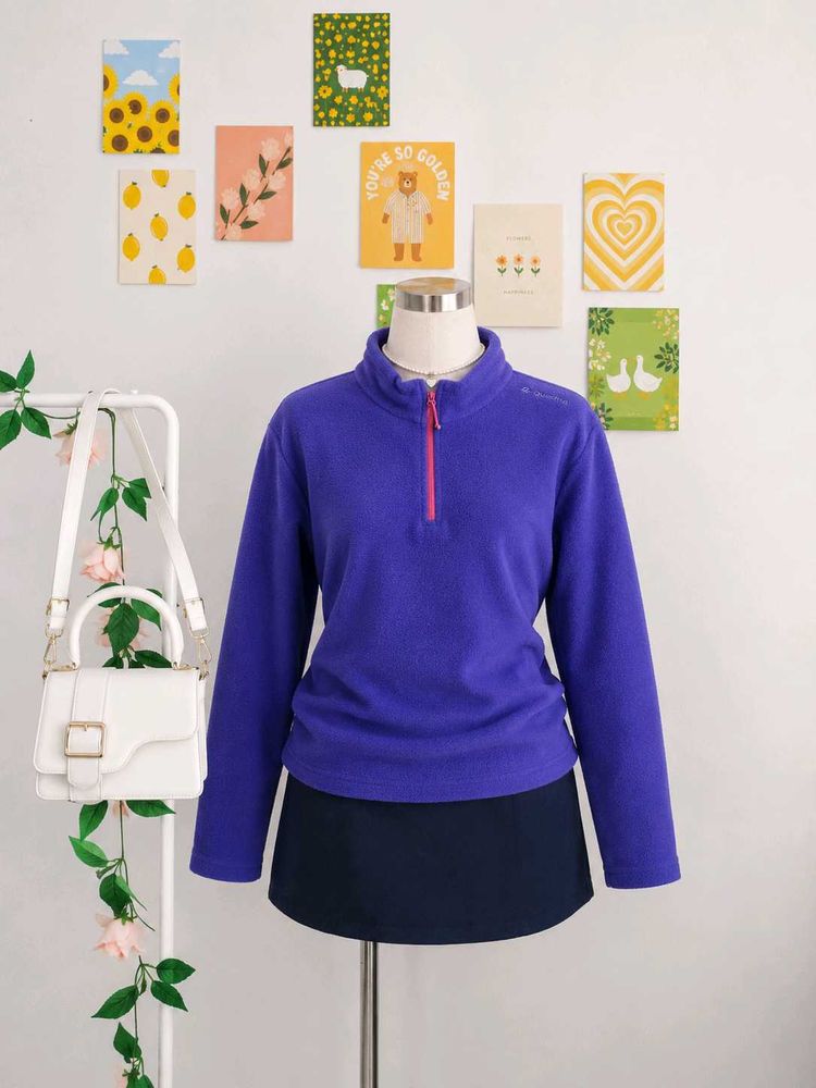 Cozy Purple Fleece 1/4 Zip Top