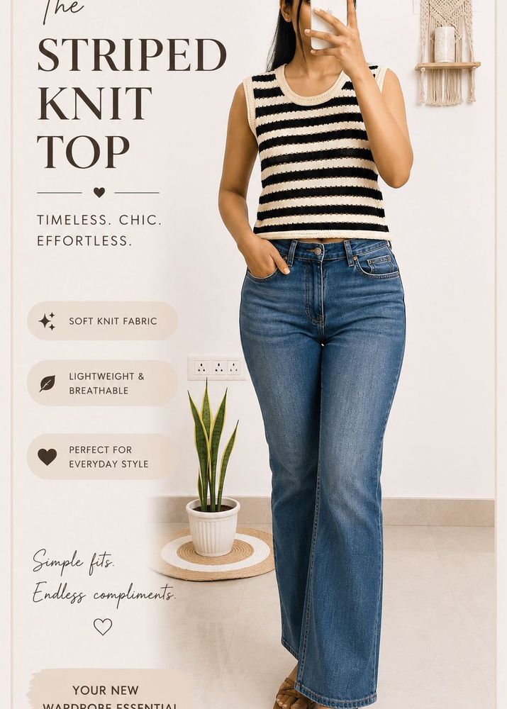 striped knit top