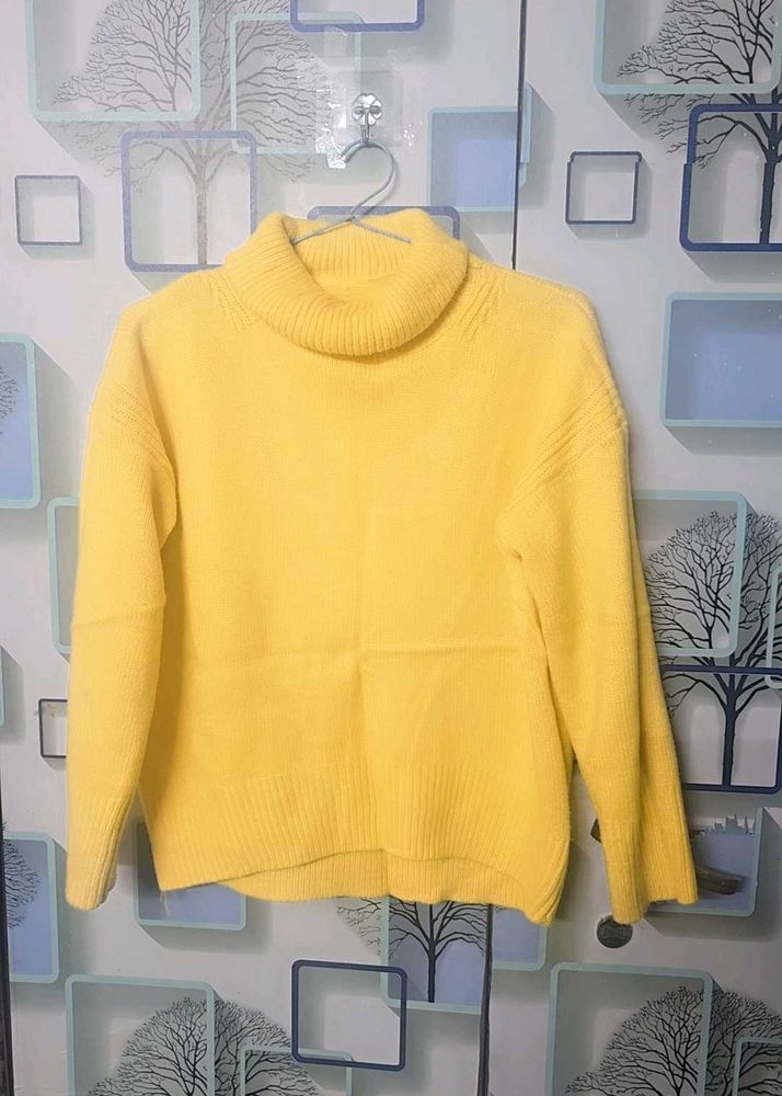 Yellow Turtleneck Sweater