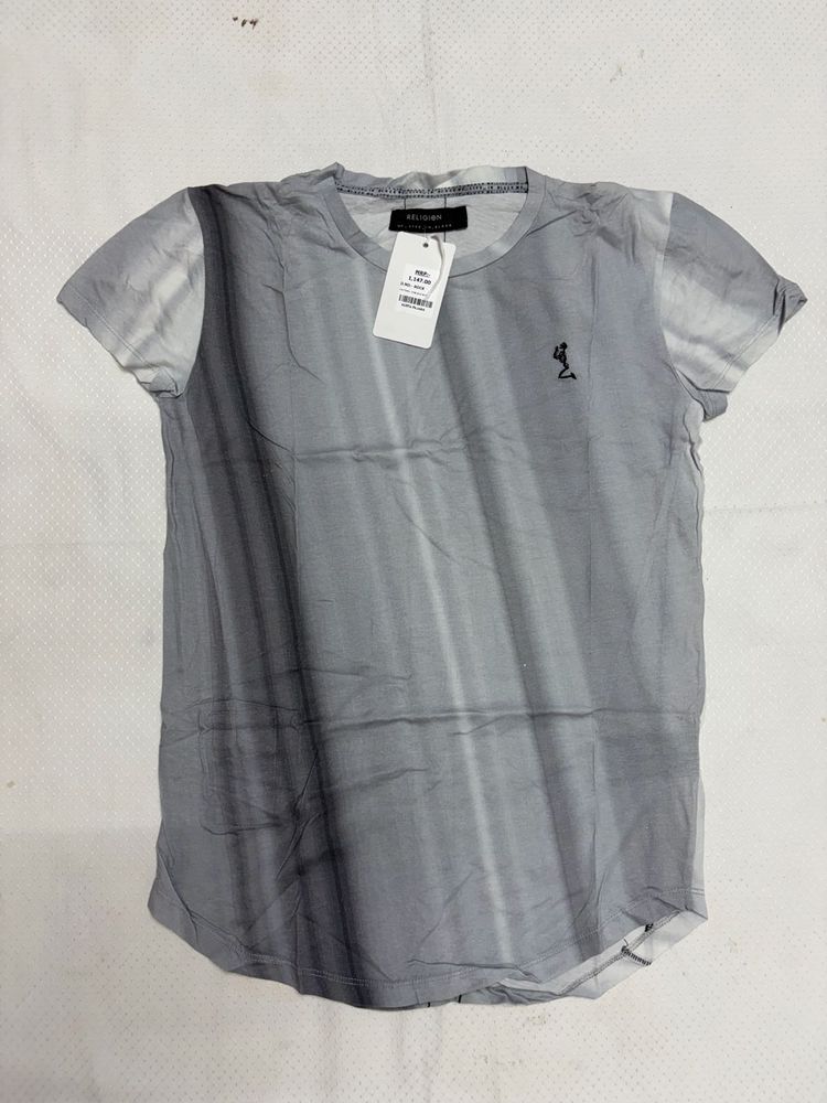 Stylish Men's Grey Graphic T-Shirt