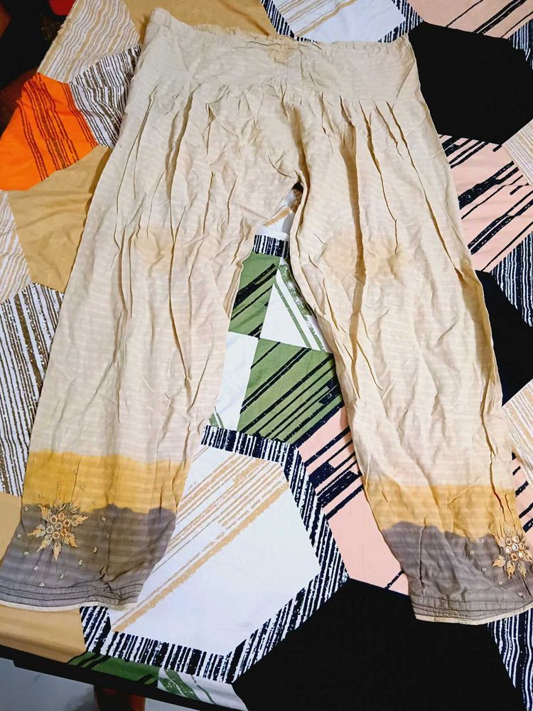 Boho Embroidered Palazzo Pants