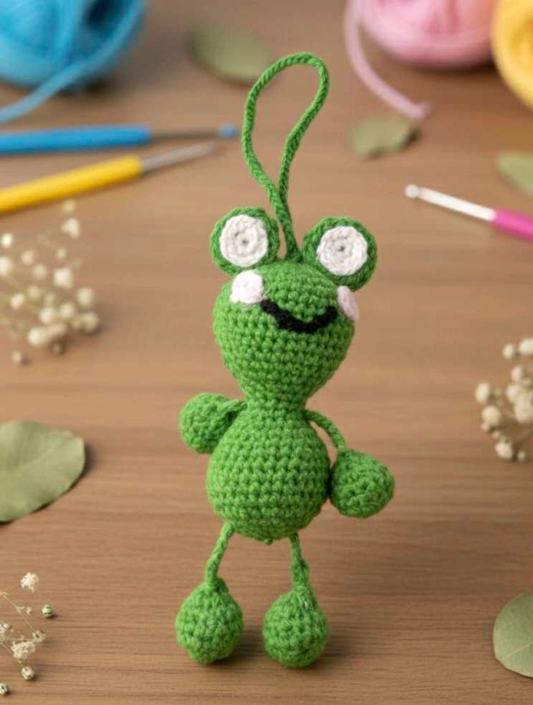 Crochet Frog And Bunny Keychain for Bags &amp; Keys