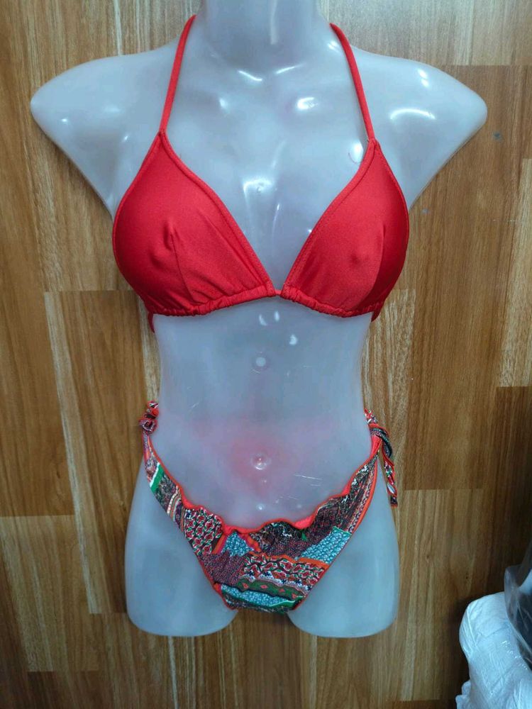 Dazzling Red Very Sexy Bikini Set 👙