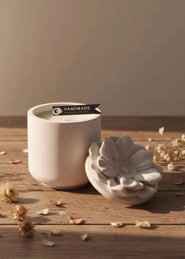 Handmade Floral jar Scented Candle