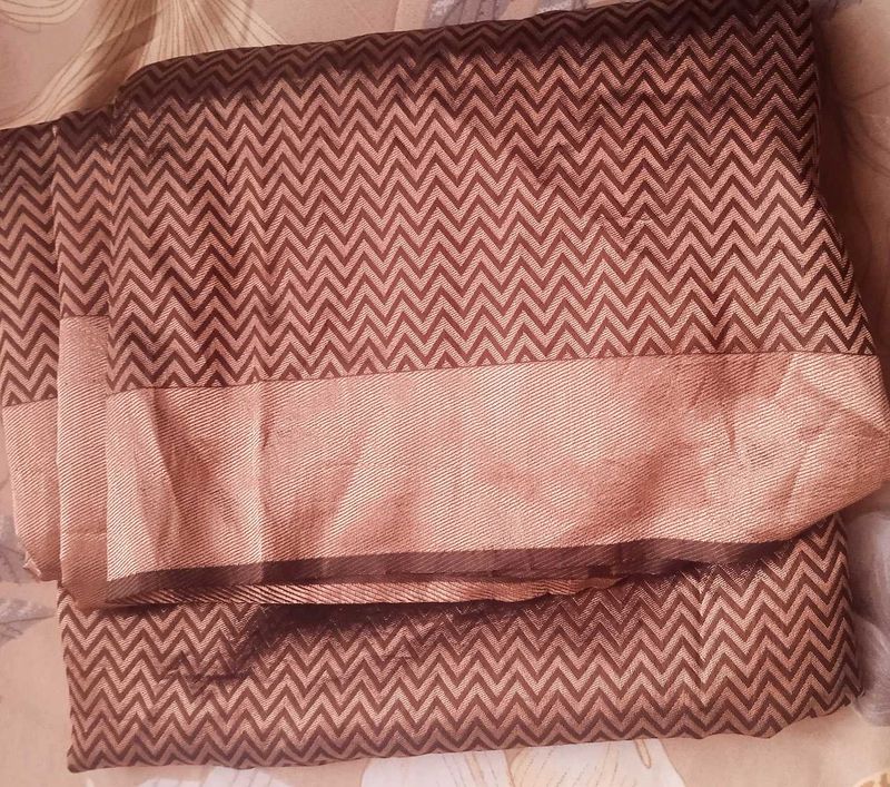 Elegant Chevron Pattern Saree
