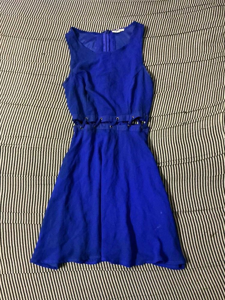 Royal Blue Sleeveless Mini Dress