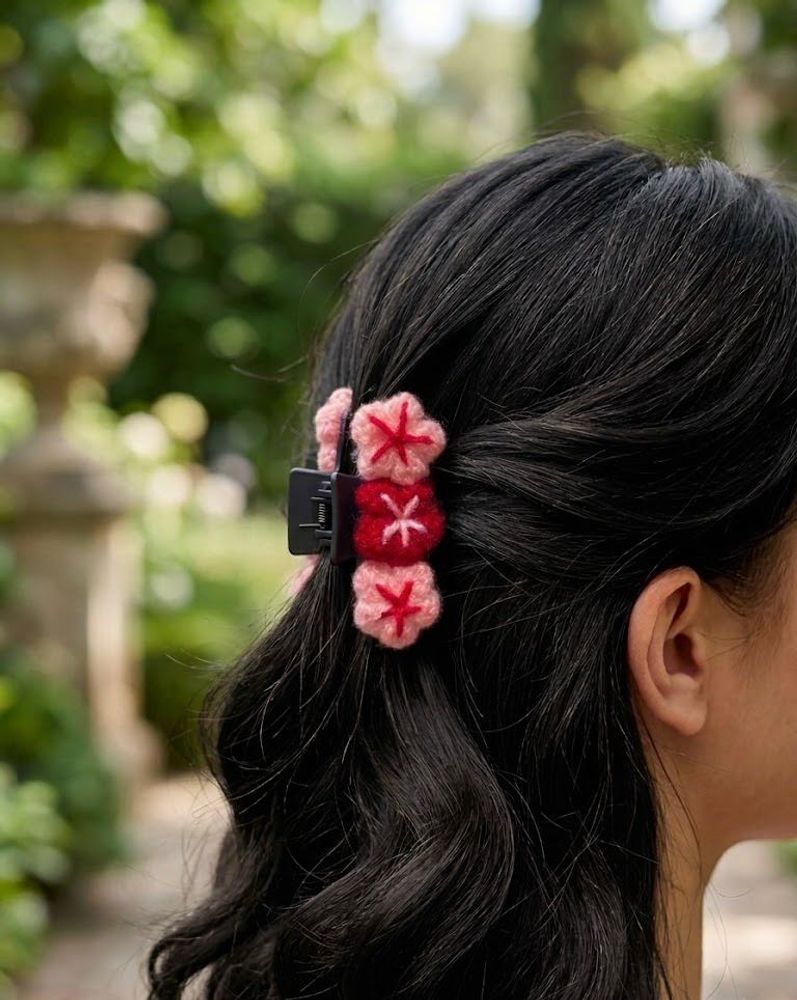 Cute Floral Claw Clip