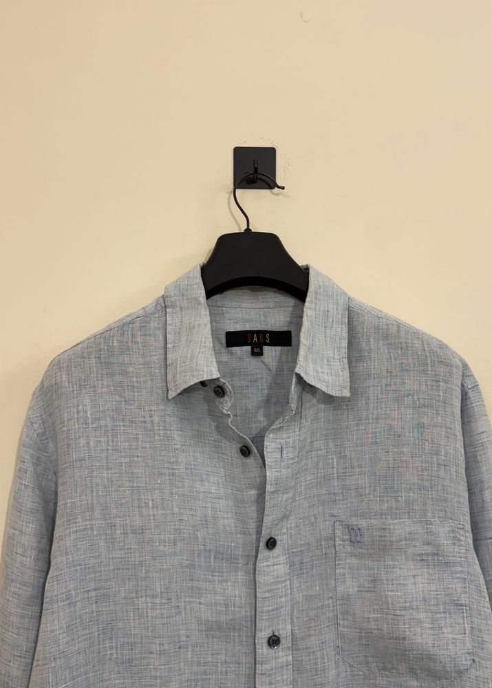 Light Blue Textured Men's Shirt