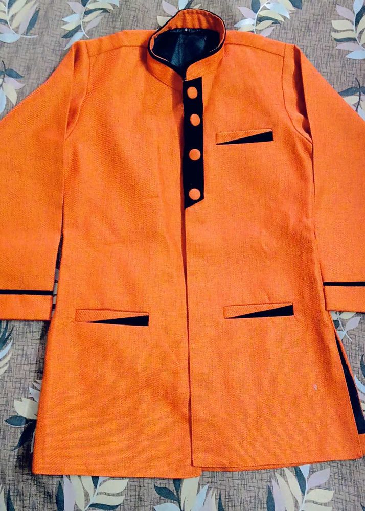 Bright Orange Ethnic Jacket