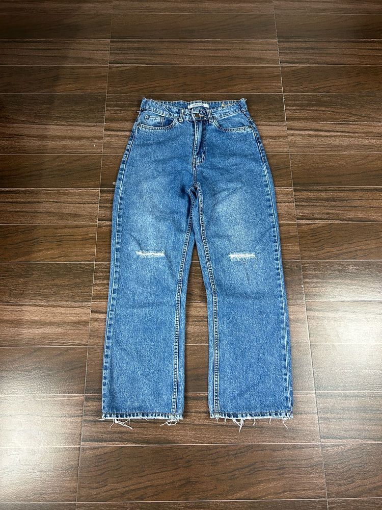 Ripped Wide Leg Jeans