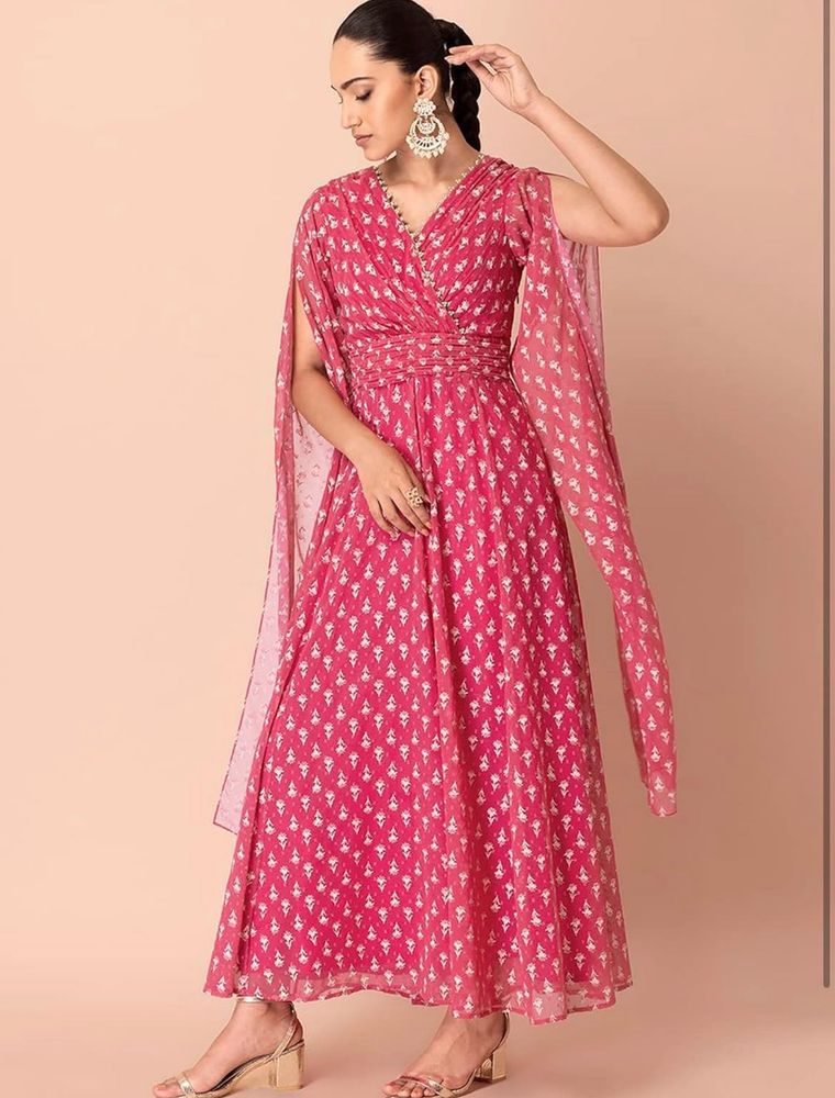 Beautiful Pink Floral Gown