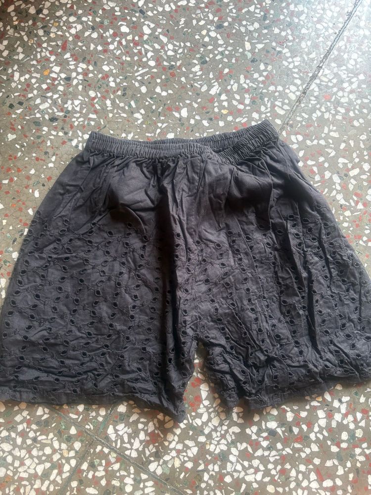 Black Eyelet Shorts
