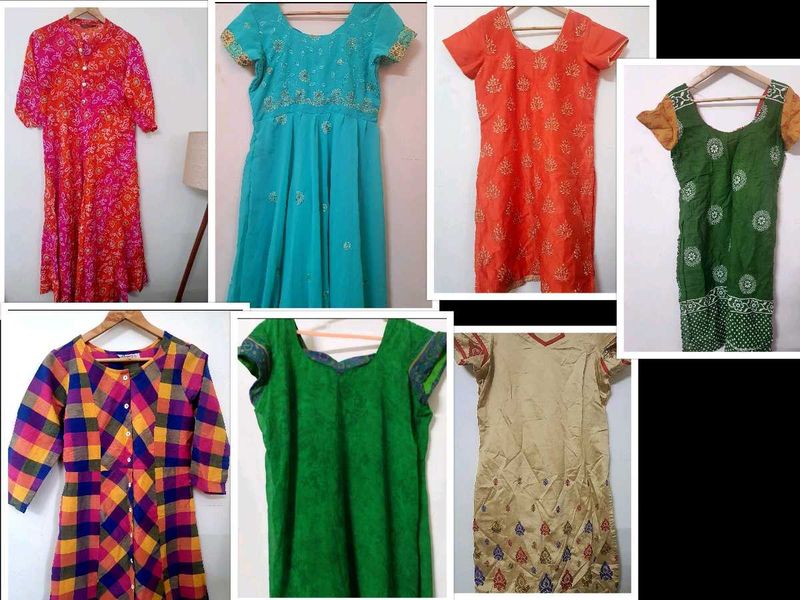 Combo Of 7 Kurtas - Bust Size 36 Inches