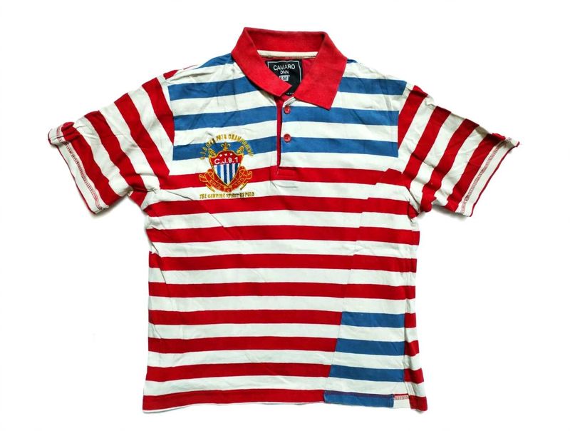 CAMARO Original Mens Striped Polo T-Shirt