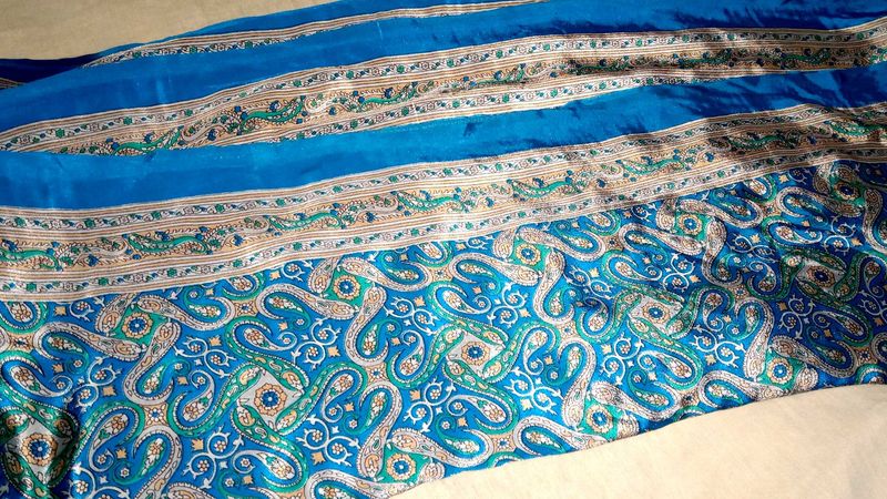 satin silk saree and blouse