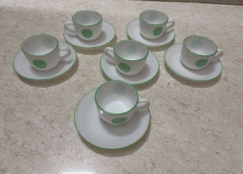 🆕Bone China Cup &amp; Saucer Set Of 12