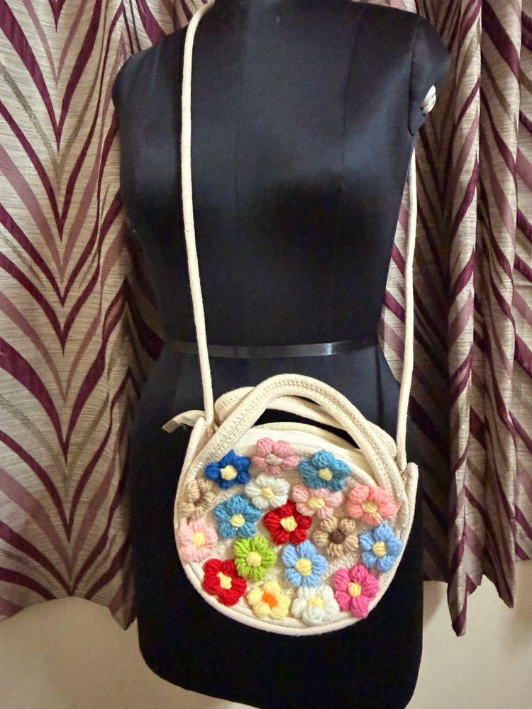 Cute Floral Round Crossbody Bag