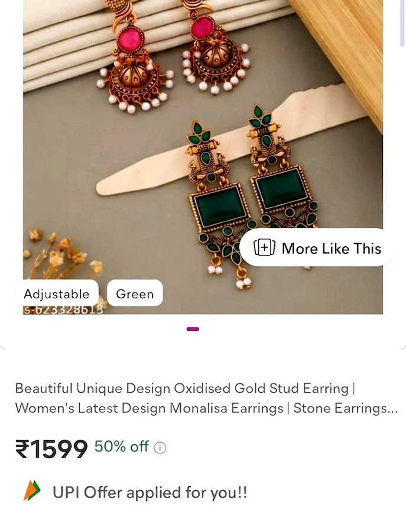 Beautiful Oxidised Gold Designer Earrings Combo