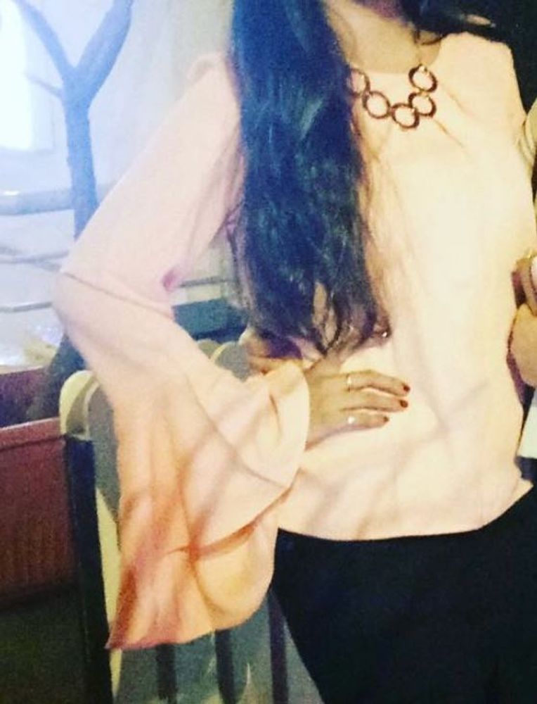 Peach Bell Sleeve Top