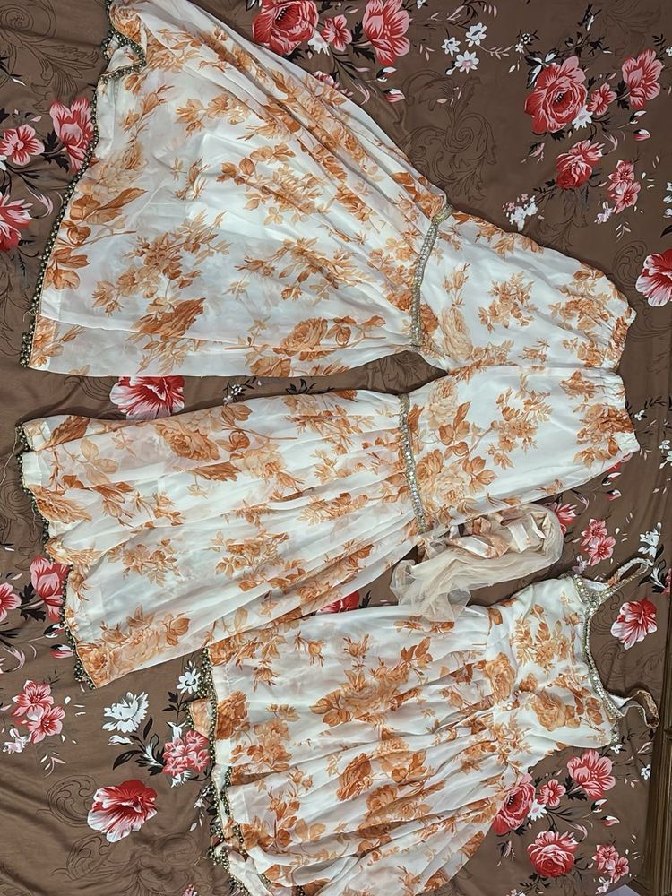 Floral Print Kurta Set with Dupatta