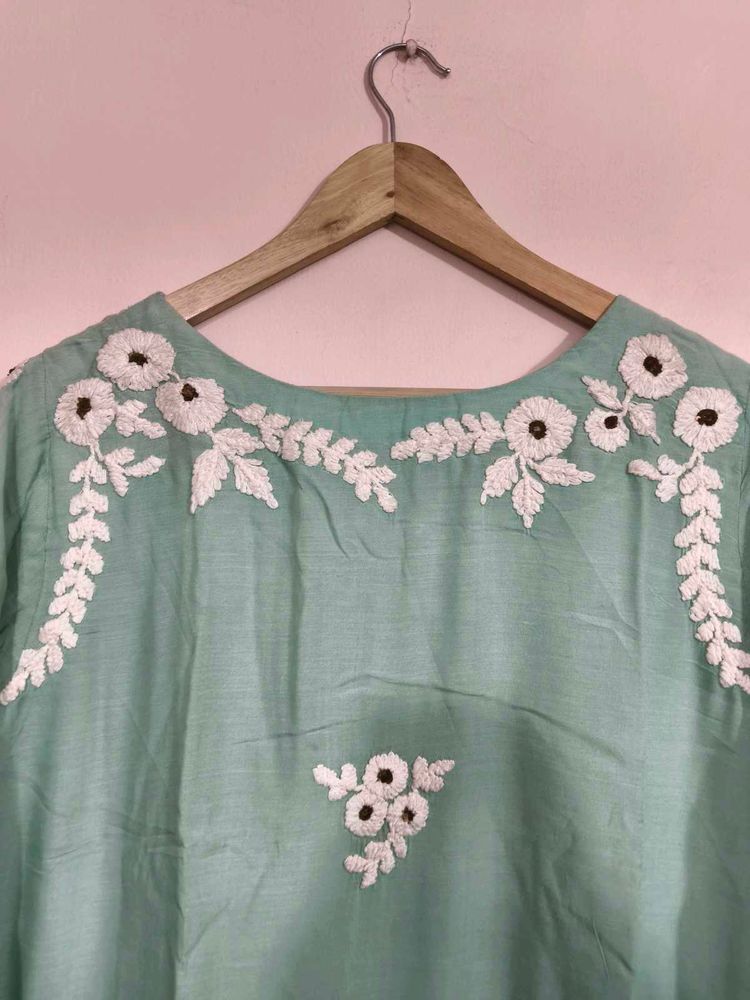 Kolkata HANDWORK Embroidered Kurta Pure Muslin