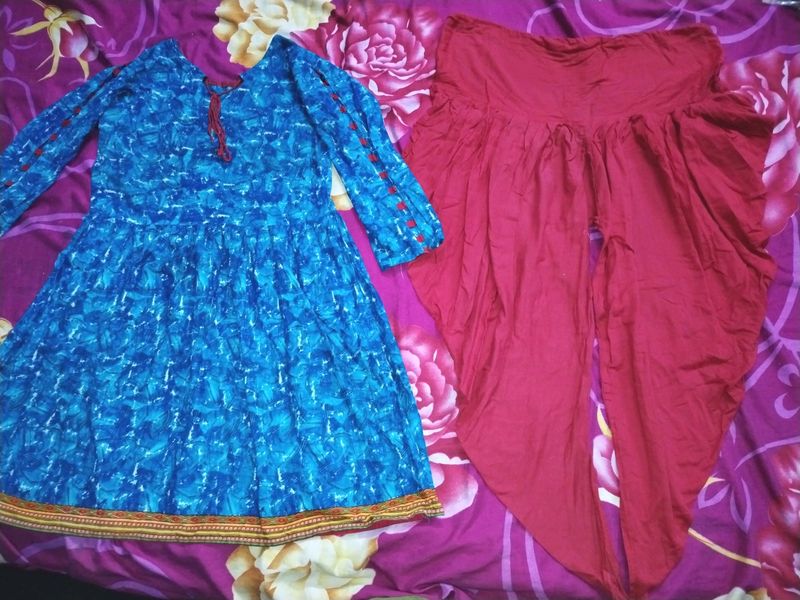 Short Frock With Ghair Salwar❤️
